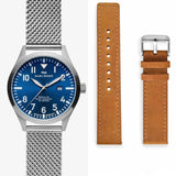 Melbourne - Ø 42mm - Mesh- u. Lederarmband Set